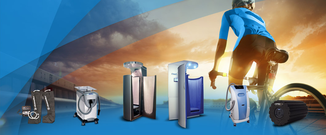 Picture of our cryotherapy chambers and recovery equipment for sport and health.